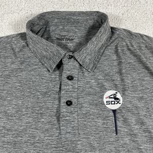 Straight Down Polo Shirt Men 2XL Performance Golf White Sox Miller Lite Stretch